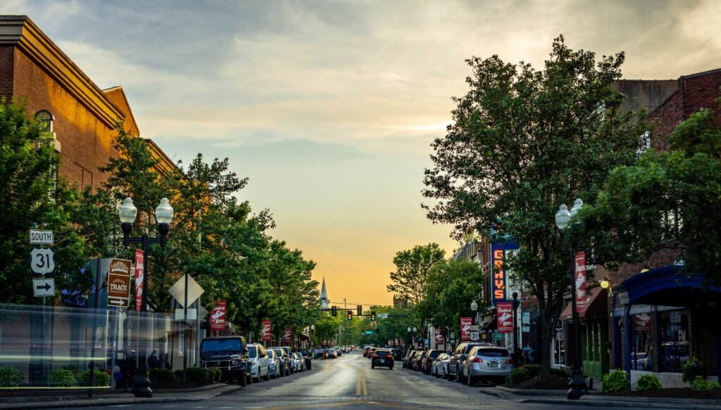 Photo of Downtown Franklin, TN. Search Homes for Sale in Franklin, TN.